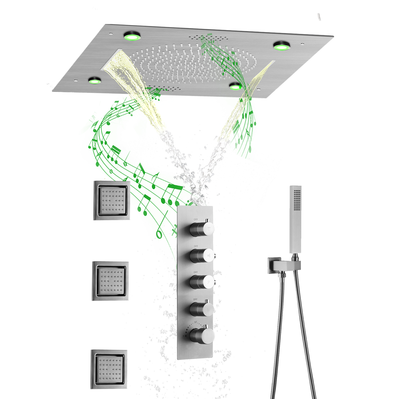 conjunto de chuveiro de chuva