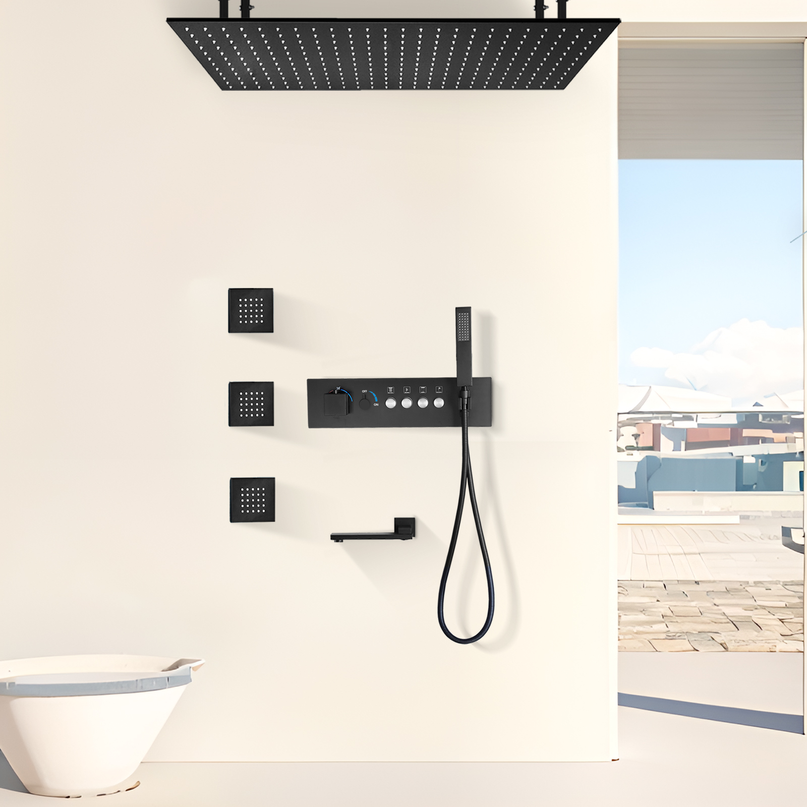 Sistema de chuveiro de chuva