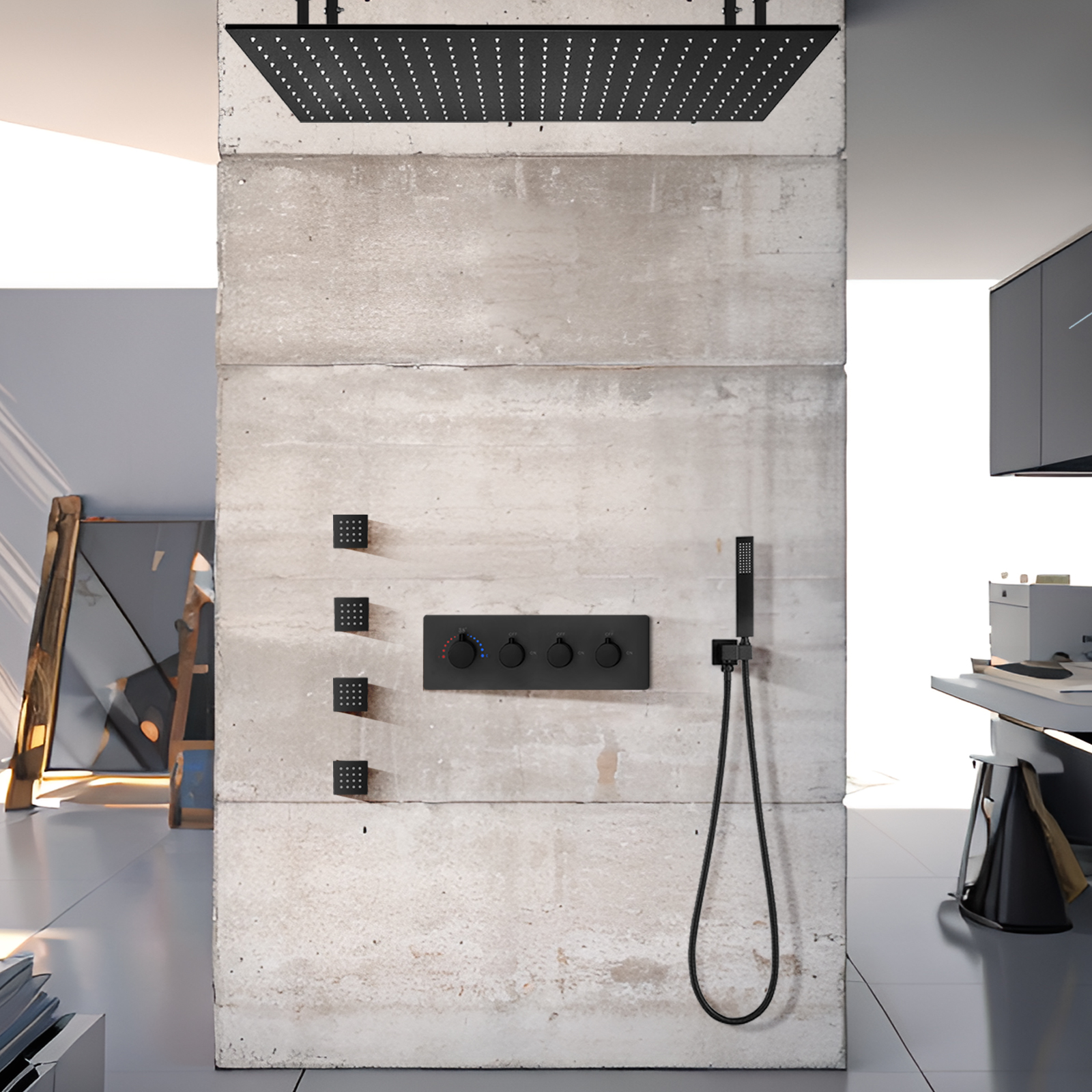 conjuntos de banho e chuveiro