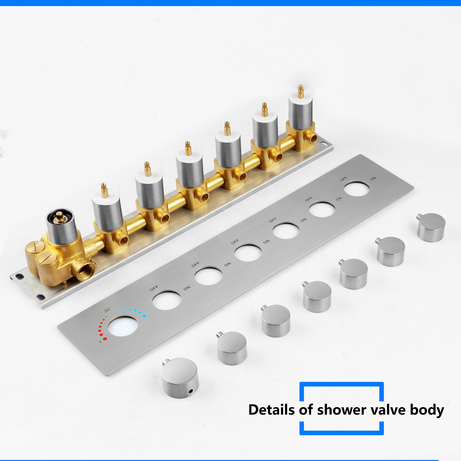 sistema de chuveiro montado na parede