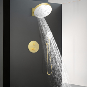 Interruptor de botão de temperatura constante montado na parede sistema de torneira de água do banheiro chuveiro instalação massagem jet terno