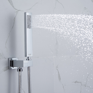 O sistema termostático do chuveiro de chuva do cromo ajustou o chuveiro luxuoso da névoa do banheiro do diodo emissor de luz de 14 x de 20 polegadas