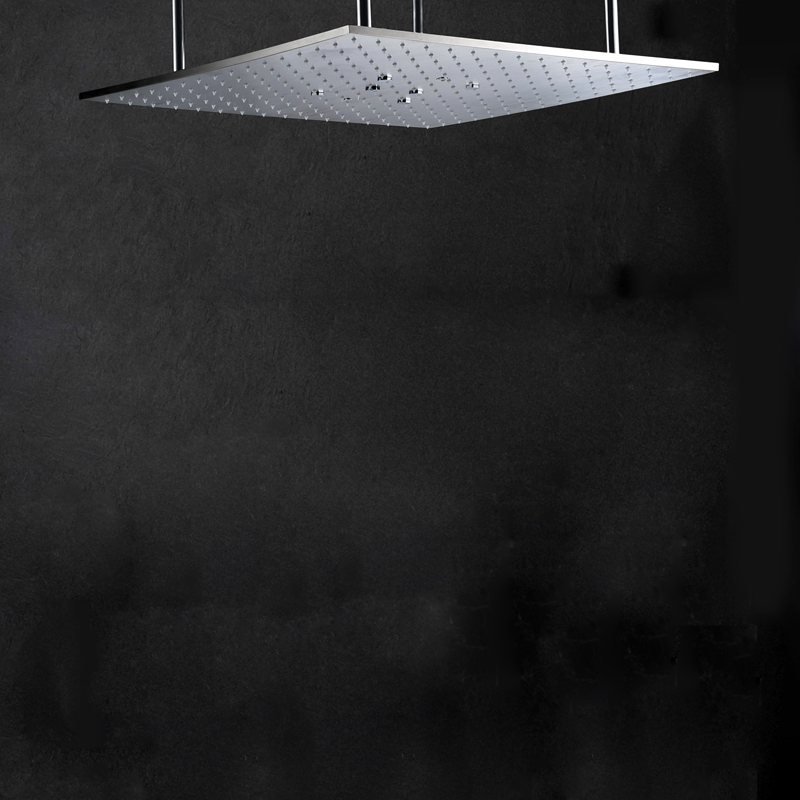 Venda quente cromo polido 50x50 cm cabeça de chuveiro do banheiro chuvas spa ajustável titular cabeça de chuveiro
