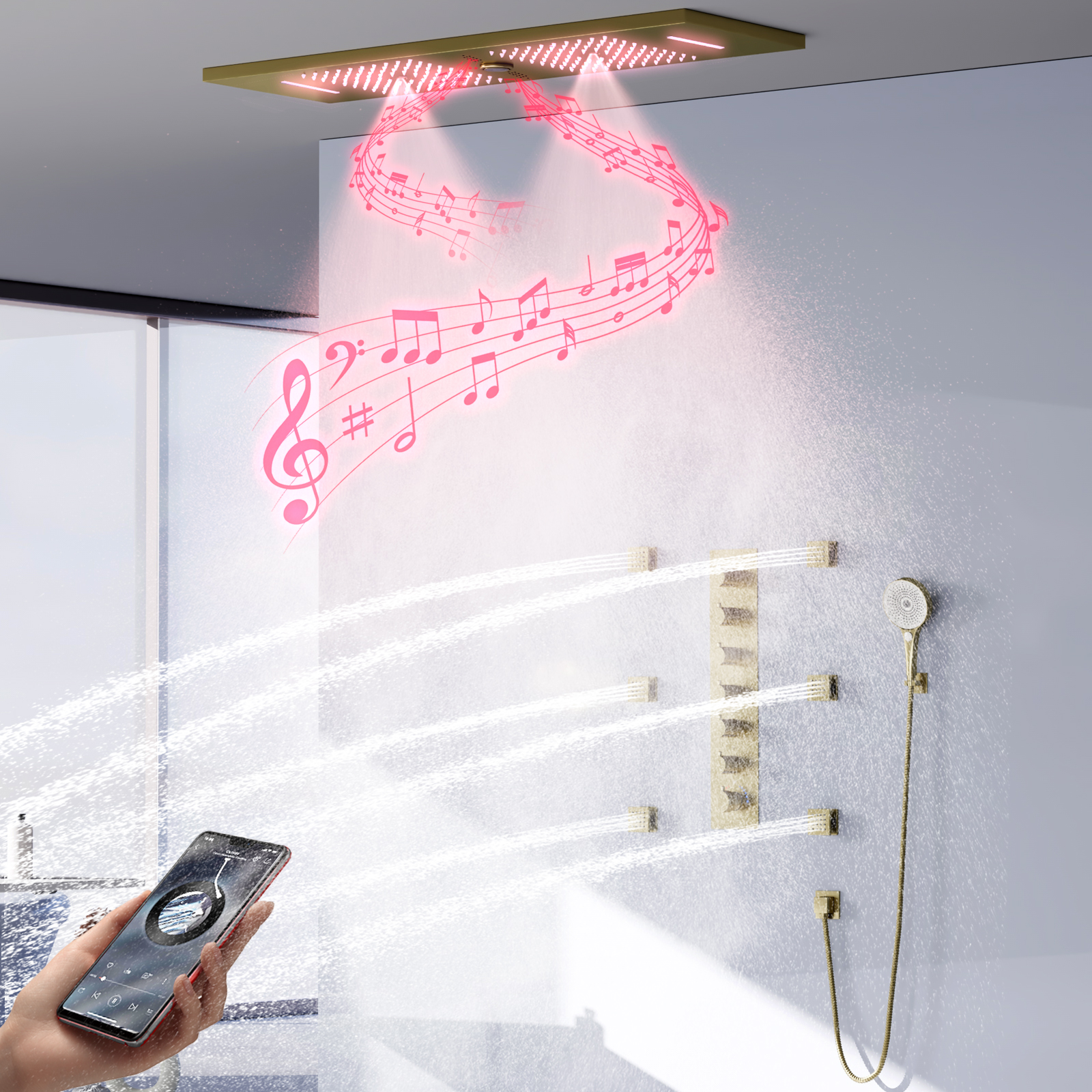 Chuveiro com 6 configura&ccedil;&otilde;es