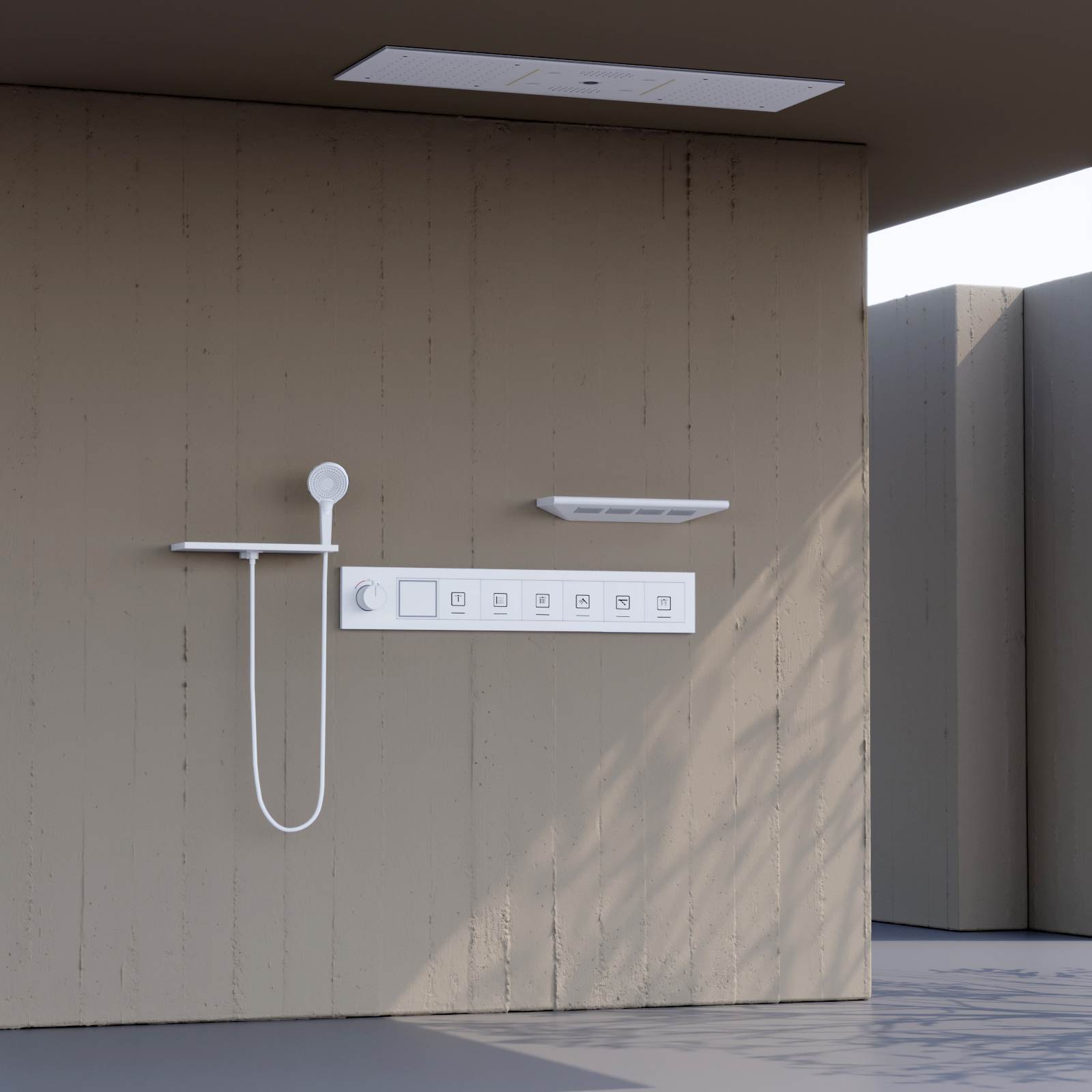 cabe&ccedil;a de chuveiro conduzida da cachoeira da chuva