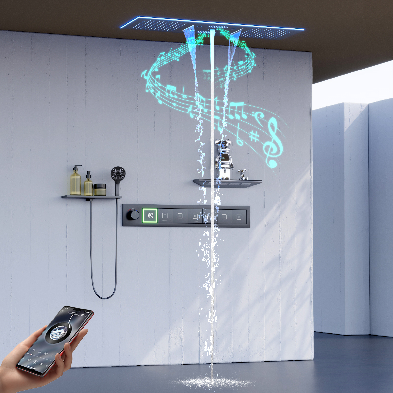 conjuntos modernos de chuveiros