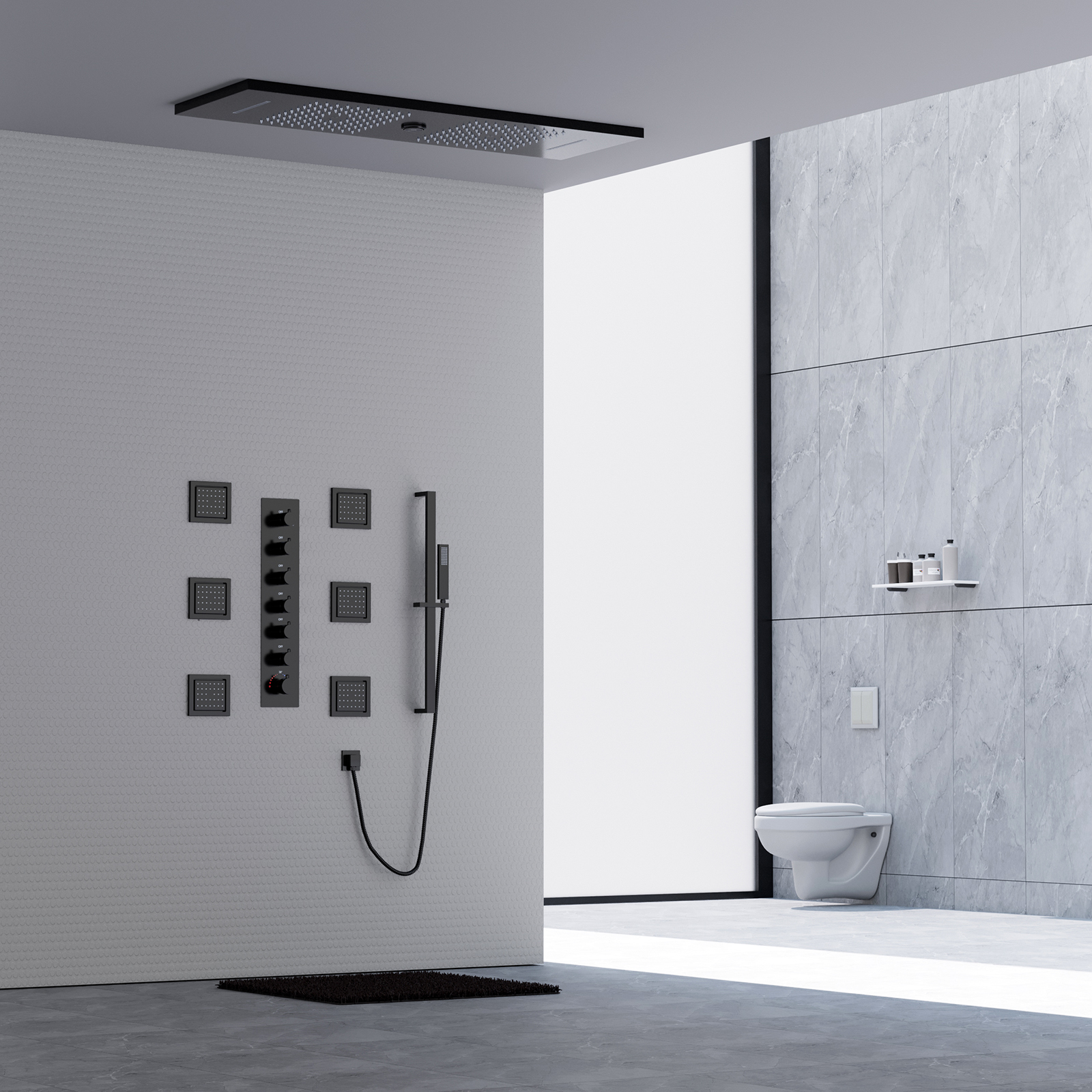 cabe&ccedil;a de chuveiro conduzida