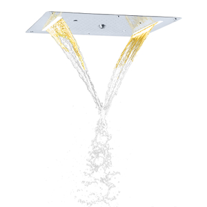 Cromo polido 70X38 CM LED Top-end Cabeça de chuveiro de banheiro Spa Multi Função Bolha Cachoeira Atomização Chuvas