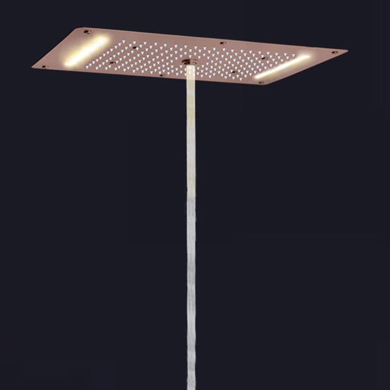 Cabeça de chuveiro marrom 70X38 CM LED Banheiro Multifuncional Cachoeira Chuva Atomizadora Chuveiro de bolhas