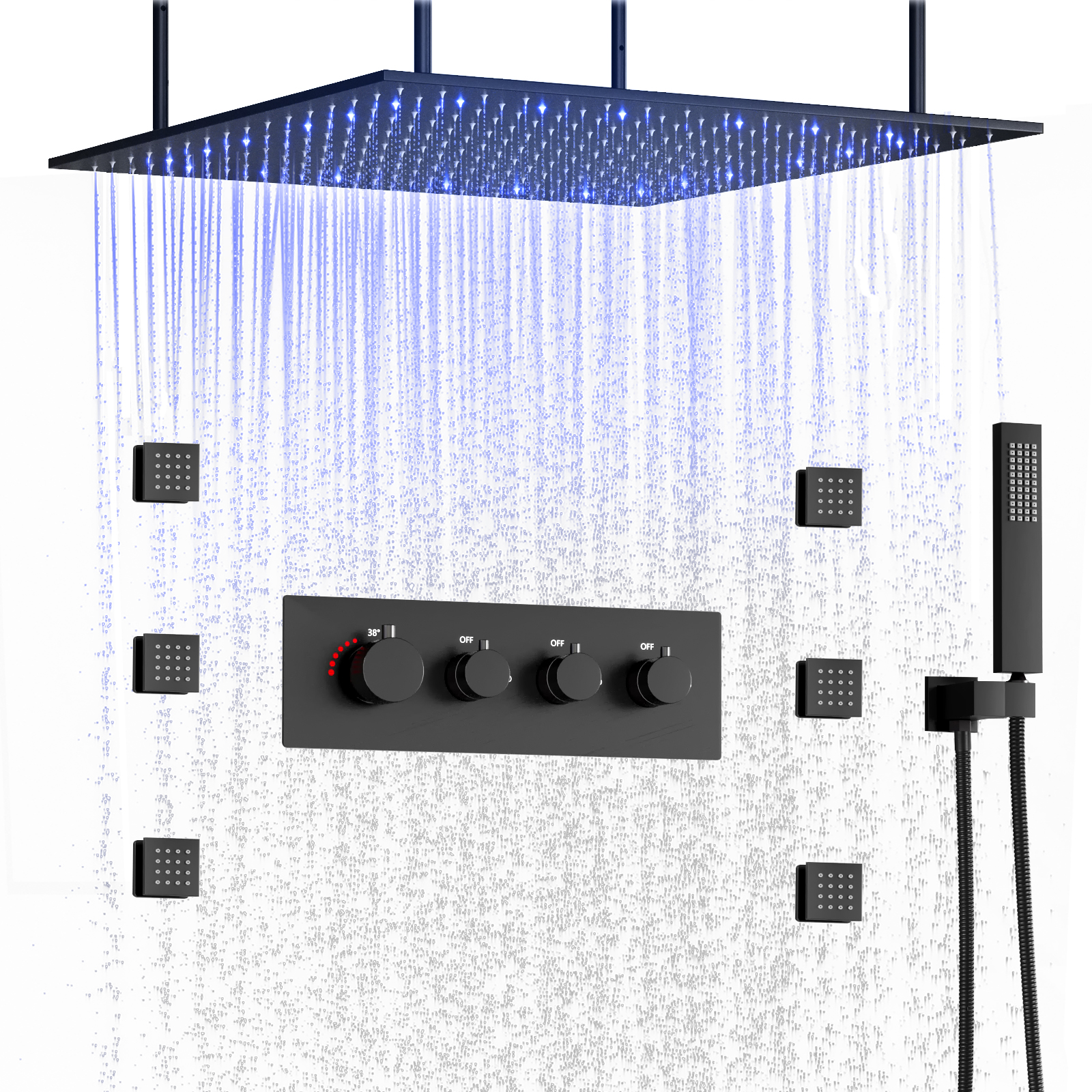 conjunto de chuveiro de teto