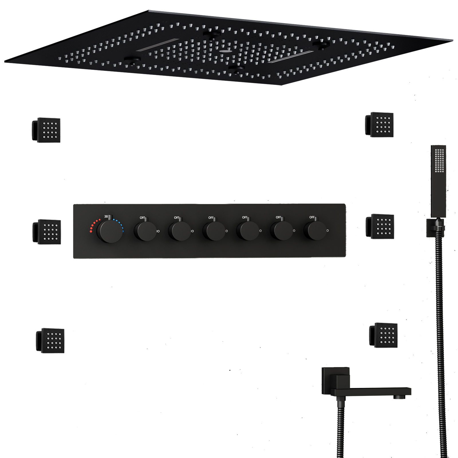 cabe&ccedil;a de chuveiro com luz led