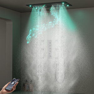 Sistema de chuveiro LED, chuveiro oculto, chuveiro de chuva atomizado, chuveiro musical de temperatura constante