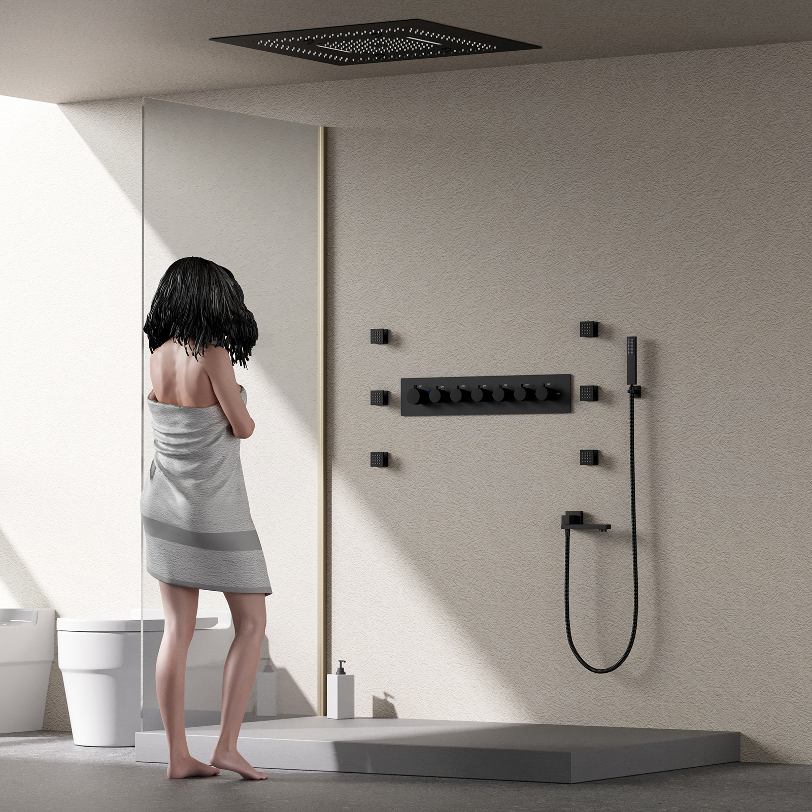 Chuveiro com 6 configura&ccedil;&otilde;es