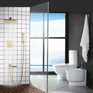 Ouro escovado banheiro 360 chuveiro cabeça conjunto de chuvas termostáticas com chuveiro de mão