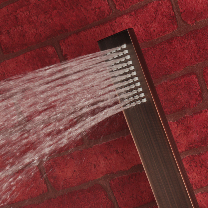 Acessórios de chuveiro de banho marrom chuveiro de mão de latão