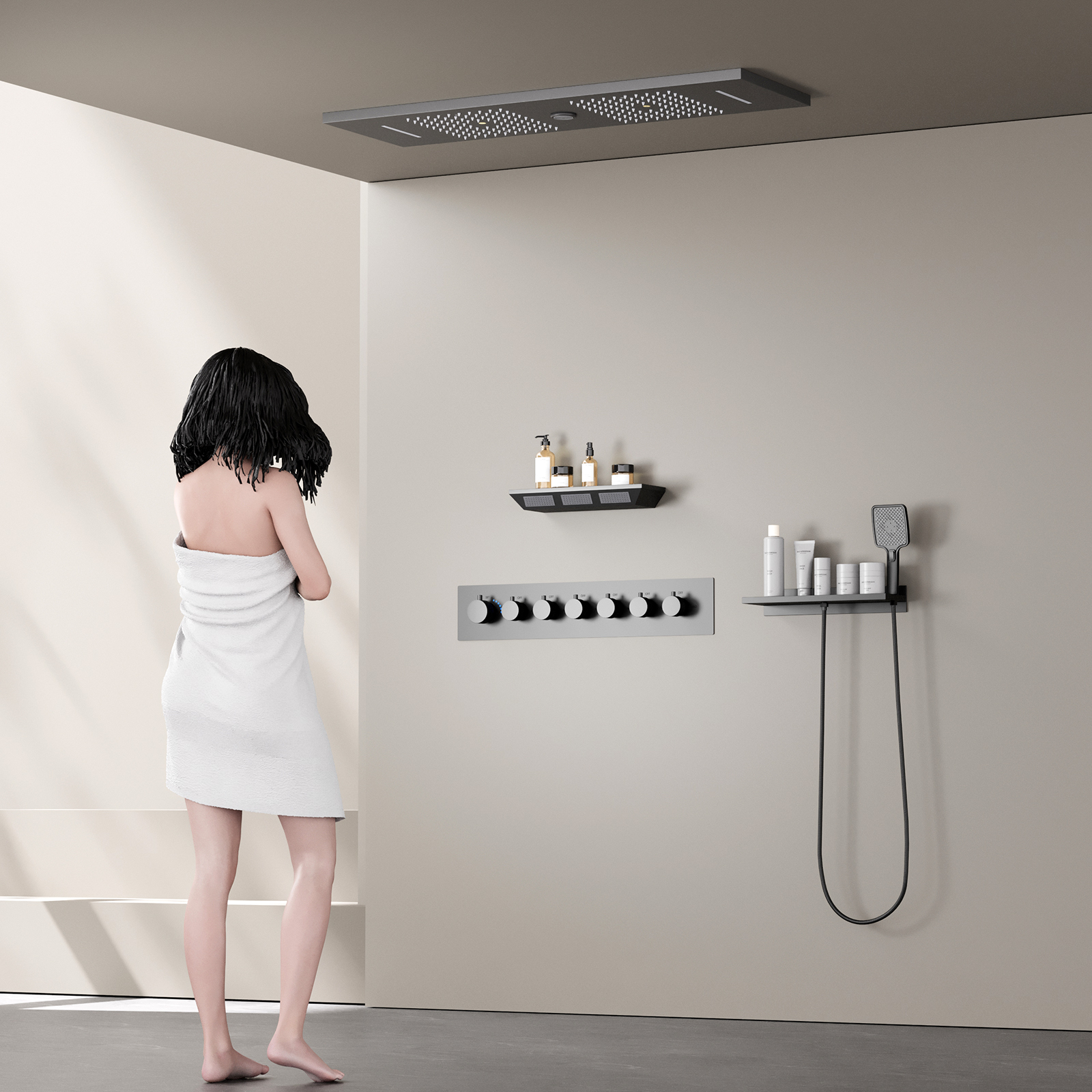 chuveiro com luz led que muda de cor