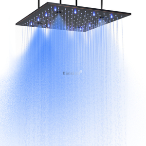 Louças sanitárias de luxo acessórios do banheiro led cabeça de chuveiro temperatura com luz ajustável suporte de cabeça de chuveiro