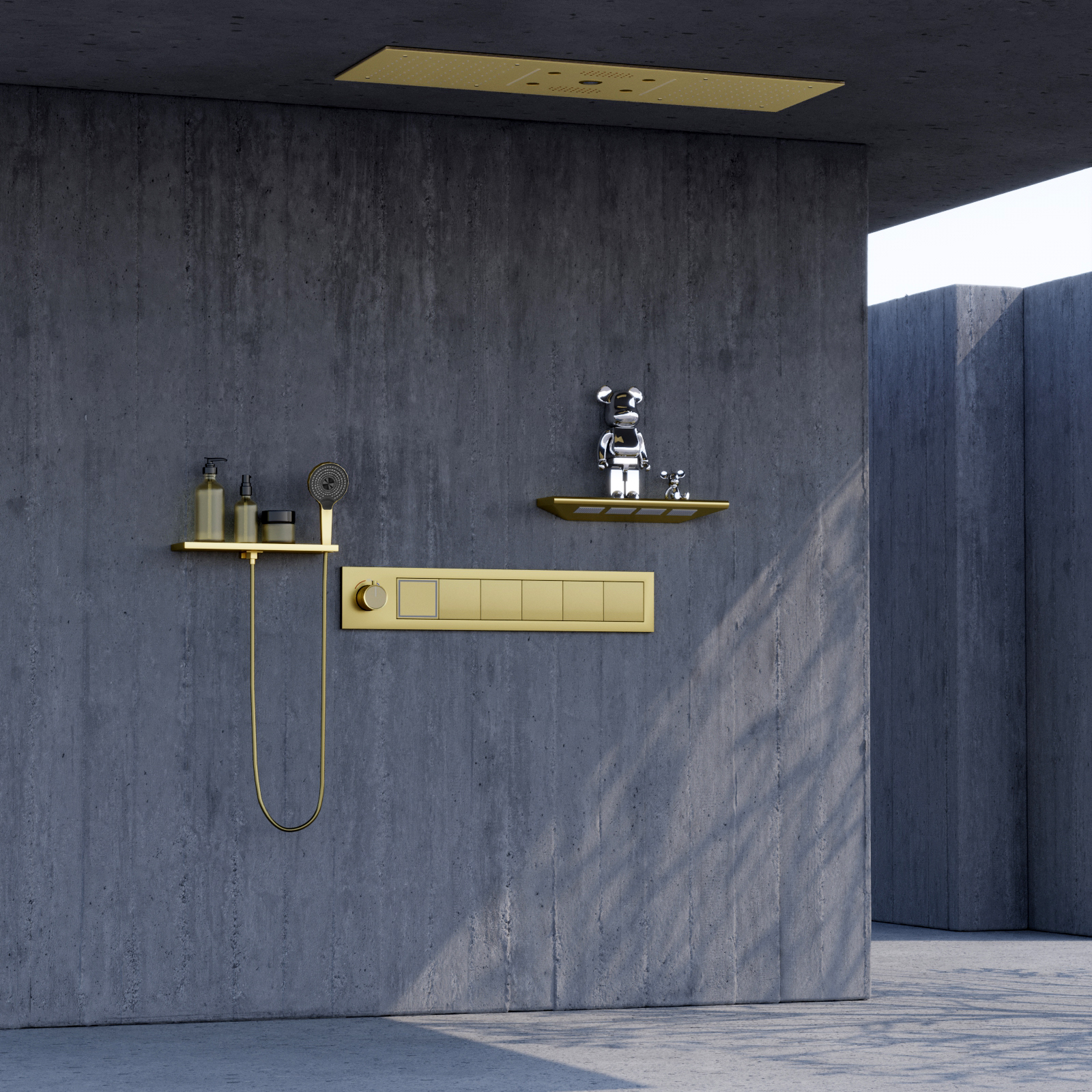 cabe&ccedil;a de chuveiro conduzida da cachoeira da chuva