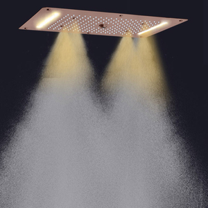 Torneiras de chuveiro marrom 70X38 CM LED Banheiro Spa Chuveiro Cachoeira Sistema de chuveiro de bolha atomizador
