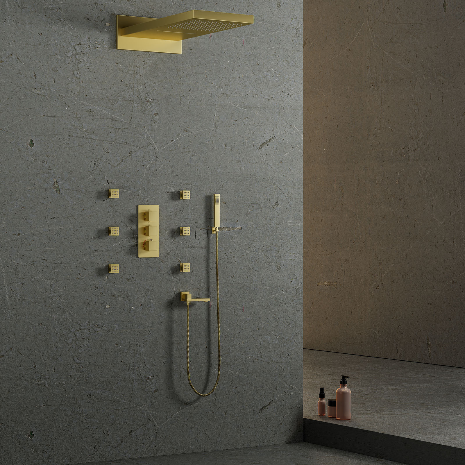 conjunto de chuveiro de chuva